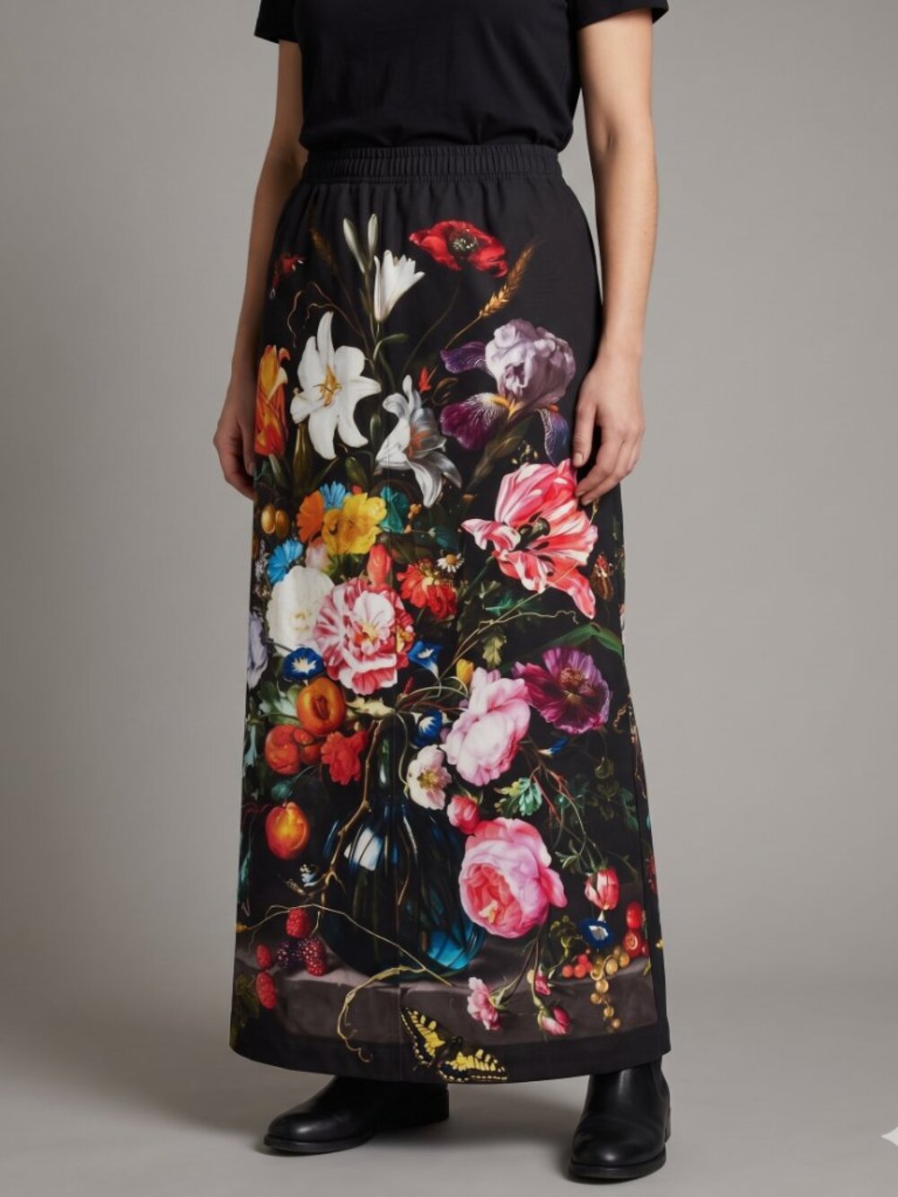 Jan Davidsz de Heem Floral Cotton Skirt  Long Maxi Art History Fine Art  Size 2X